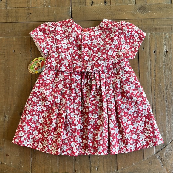 Sardon red floral pleated dress NWT - Picture 8 of 9